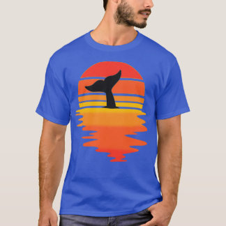 Cool Vintage Whale Water Sunset Retro Sea T-Shirt