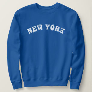 Cool Vintage White Letters America USA New York Sweatshirt