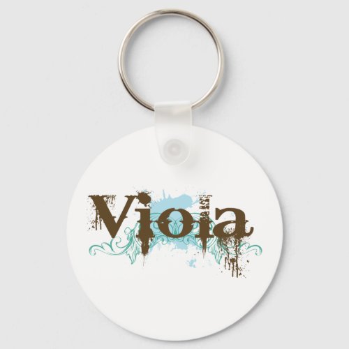 Cool Viola Grunge Gift Keychain