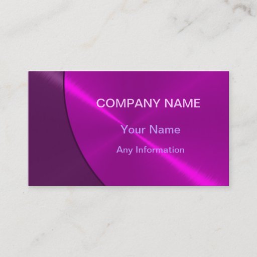 Customizable Cool Violet Luxury Metal Business Cards