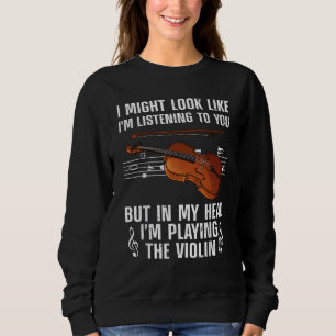 Cool Violin For Men Women Violinist Player Viola C Sweatshirt
