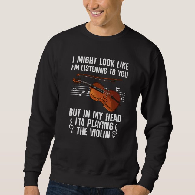 Cool Violin For Men Women Violinist Player Viola C Sweatshirt (Front)