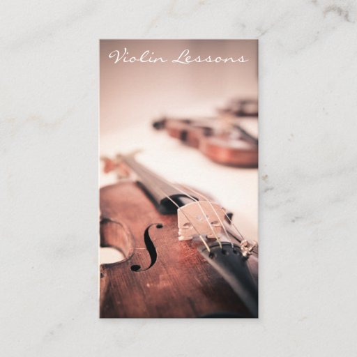 Customizable Cool Violin / Violinist Photograph - Business Card Business Card Template