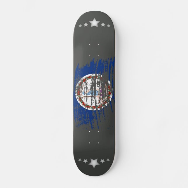 Cool Virginian flag design Skateboard Deck (Front)
