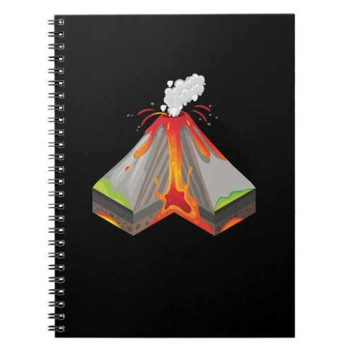 Cool Volcano Lover Lava Cute Geology Notebook