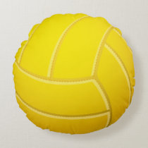 Cool Volleyball Beach Volleyball (Yellow Color) Round Pillow Cool Volleyball Beach Volleyball (Yellow Color) Round Pillow