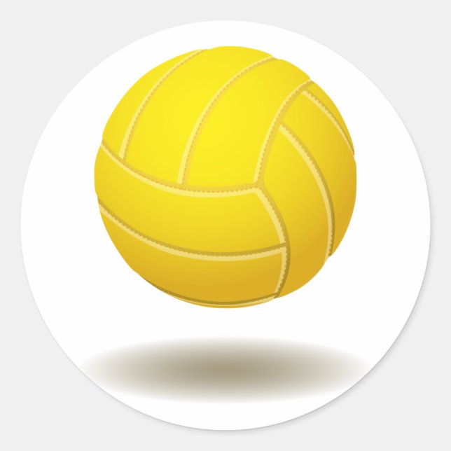 Cool Volleyball  Emblem 2 Classic Round Sticker (Front)
