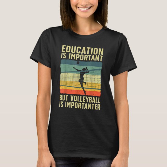 Cool Volleyball For Men Women Teen Team Player Col T-Shirt (Front)
