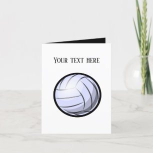 Cool Volleyball sports lovers add message Thank You Card