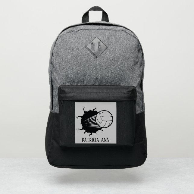 cool Volleyball sports lovers add name Port Authority® Backpack (Front)