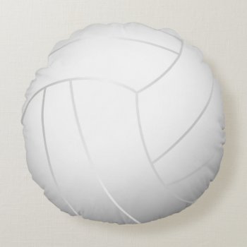 Cool Volleyball (white Color) Round Pillow by TheArtOfPamela at Zazzle