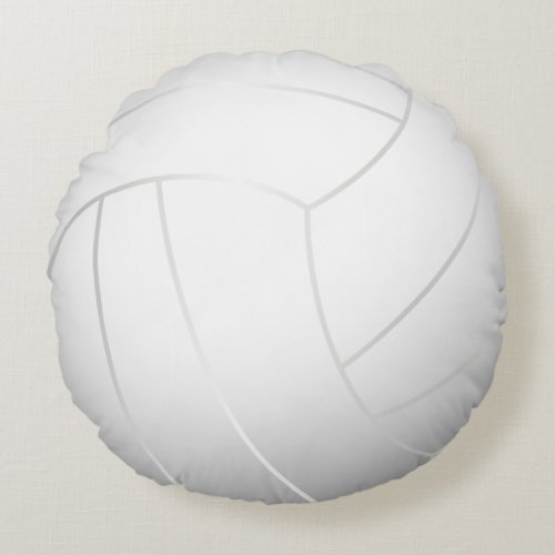 Cool Volleyball White Color Round Pillow