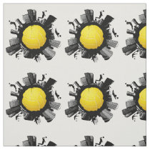 Cool Volleyball World (Yellow Ball) Fabric Cool Volleyball World (Yellow Ball) Fabric