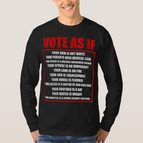 Cool Vote As If Funny Registered Voter Election Da T_Shirt