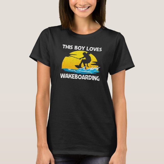 Cool Wakeboarding For Boys Men Wakeboard Wakeboard T-Shirt (Front)