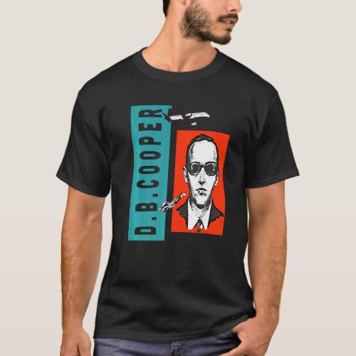 Cool Wanted D B Cooper Sketch Cryptid Urban Legend T_Shirt