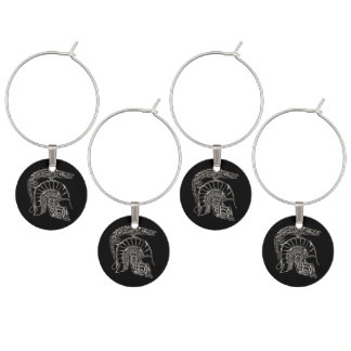 Cool Warrior Metallic Dragon Helmet Wine Charm