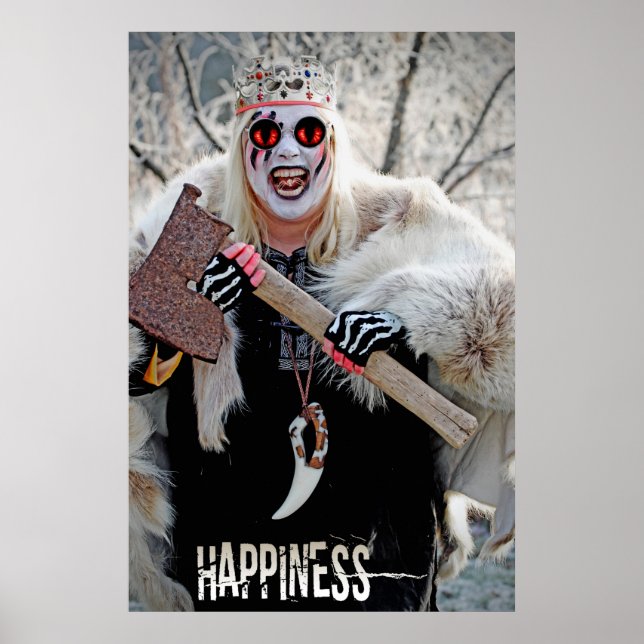 Cool Warrior Woman Poster, Happiness! Poster (Front)