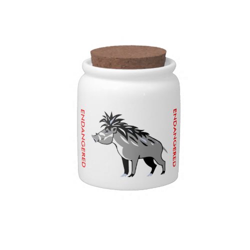 Cool Warty PIG_ Endangered animal _ Warthog _ Candy Jar