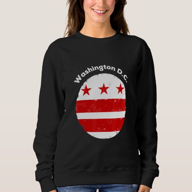 Cool Washington Dc Flag Design For All Ages Sweatshirt (Front)
