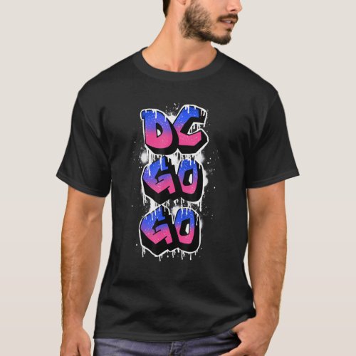 Cool Washington Dc Go Go Music Graffiti Design For T_Shirt