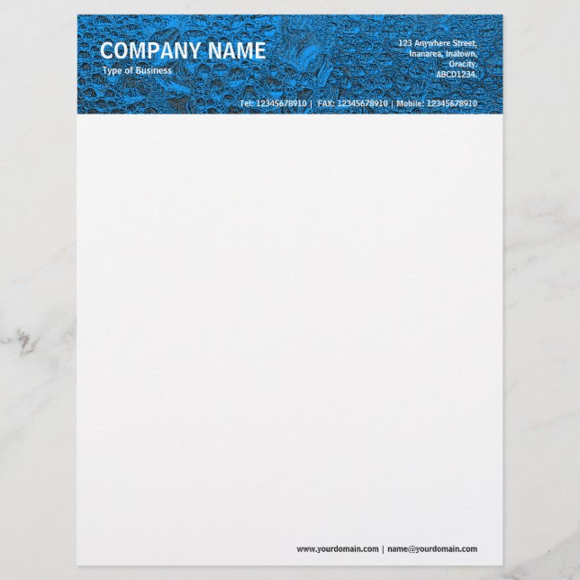 Cool Water - Blue Letterhead (Front)
