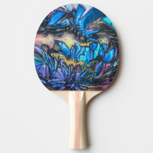 Cool Water Color Graffiti Ping Pong Paddle