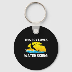 Cool water skiing for boys girls ski sports skiers keychain