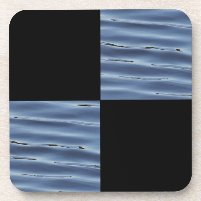 Cool Water Squares  Beverage Coaster (Front)