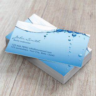 Cool Water Surface Swim Instructor Business Card