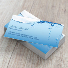 Cool Water Surface Swim Instructor Business Card at Zazzle