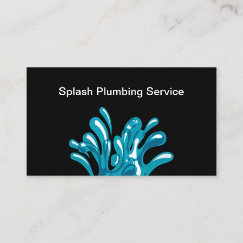 Cool Water Theme Plumber Business Cards
