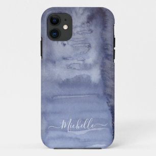 Cool Watercolor Abstract Blue Ink Case-Mate iPhon iPhone 11 Case