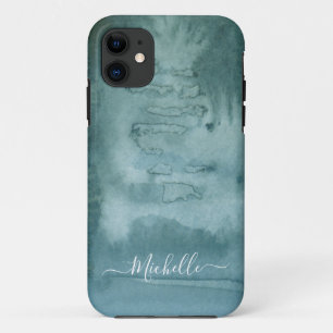 Cool Watercolor Abstract GreenInk Case-Mate iPhon iPhone 11 Case