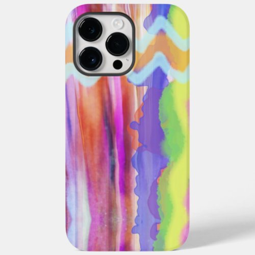 Cool Watercolor Abstract ZigZag Case_Mate iPhone 14 Pro Max Case