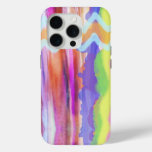 Cool Watercolor Abstract ZigZag iPhone 15 Pro Case