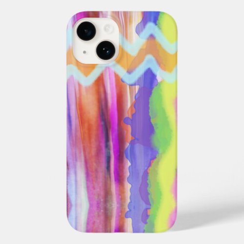 Cool Watercolor Abstract ZigZag Case_Mate iPhone 14 Case
