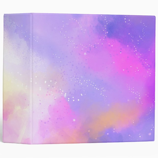 Cool Watercolor Design with Surreal Clouds Binder (Front/Spine)