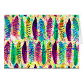 Cool watercolor neon splatters tribal feathers (Front Horizontal)
