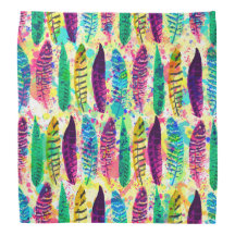 Cool watercolor neon splatters tribal feathers