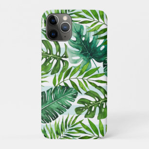Cool Watercolor Tropical Green Botanical iPhone 11 Pro Case