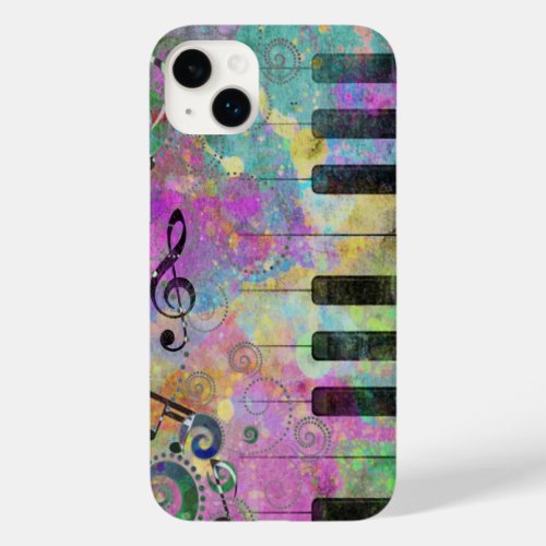 Cool Watercolors Splatters Colorful Piano Case_Mate iPhone 14 Plus Case