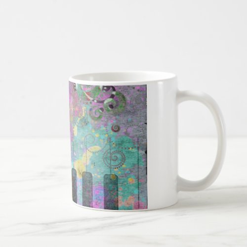 Cool Watercolors Splatters Colorful Piano Coffee Mug