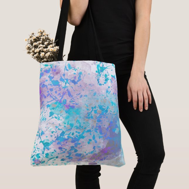 Cool watercolors tote bag (Close Up)