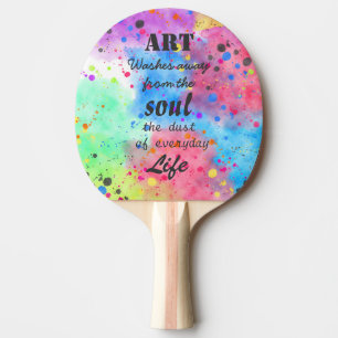 Cool watercolour famous quote Ping-Pong paddle