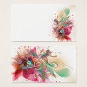 Cool watercolours treble clef music notes swirls (Front & Back)