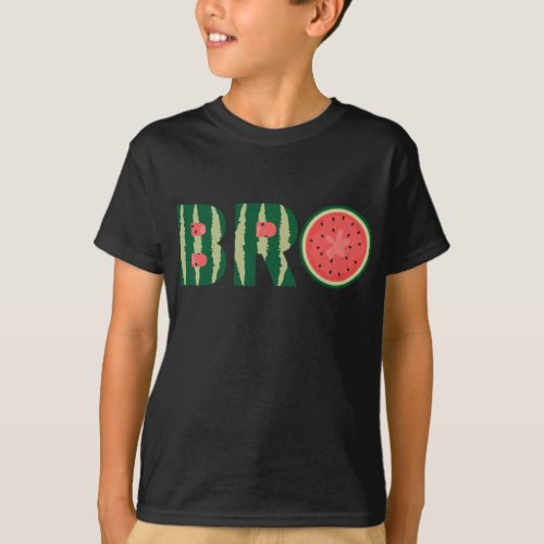 Cool Watermelon Bro Funny Retro Vacation Summer Fr T_Shirt