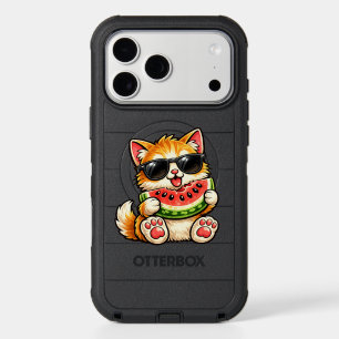 Cool Watermelon Cat iPhone 17 Pro Max Case