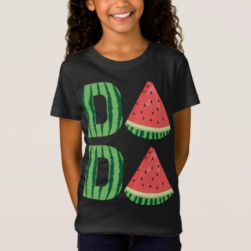 Cool Watermelon Dada Funny Dad Family Vacation Sum T_Shirt