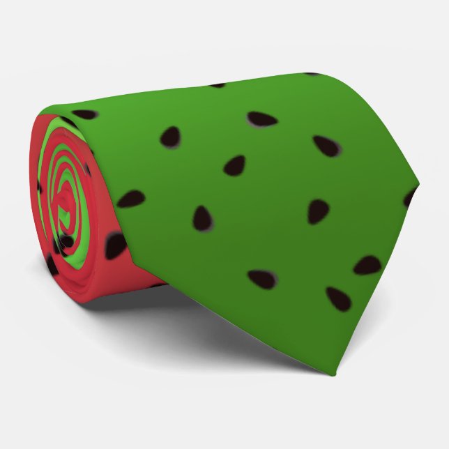 cool watermelon fruit pattern neck tie (Rolled)